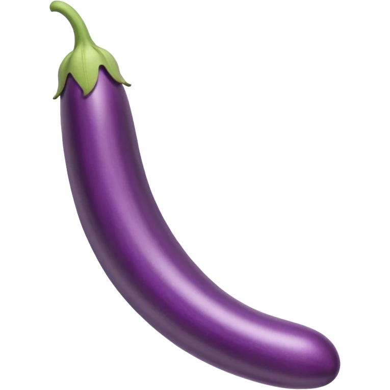 very long eggplant with an x emoji
