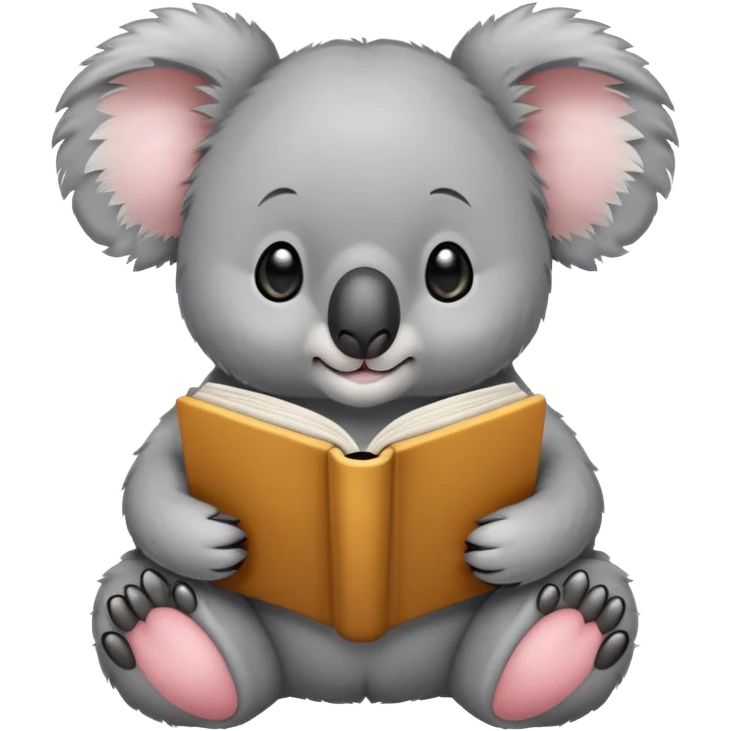 Koala with book emoji