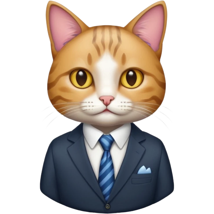 Cat in a business suit  emoji