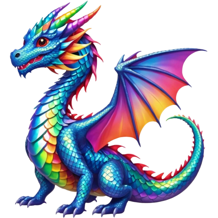 A raimbow dragon emoji