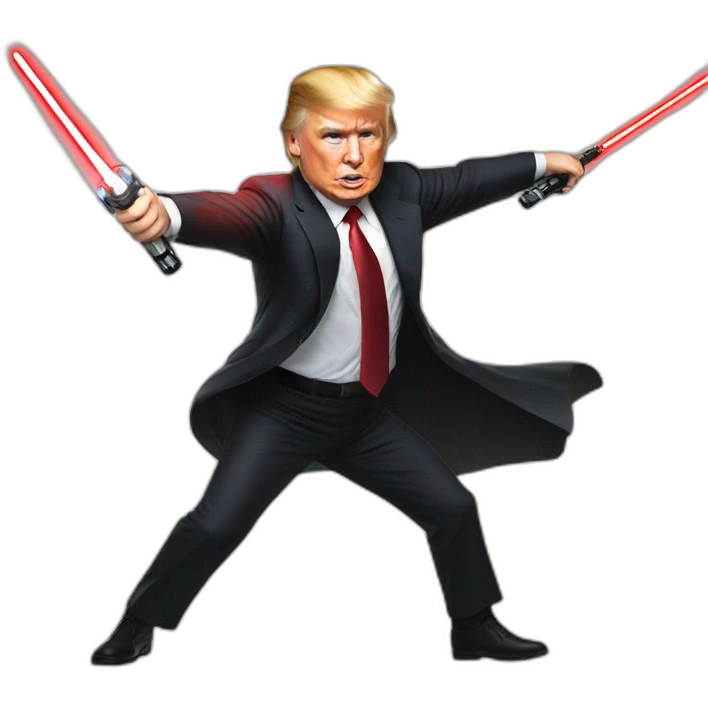 putin fights trump with laser saber emoji