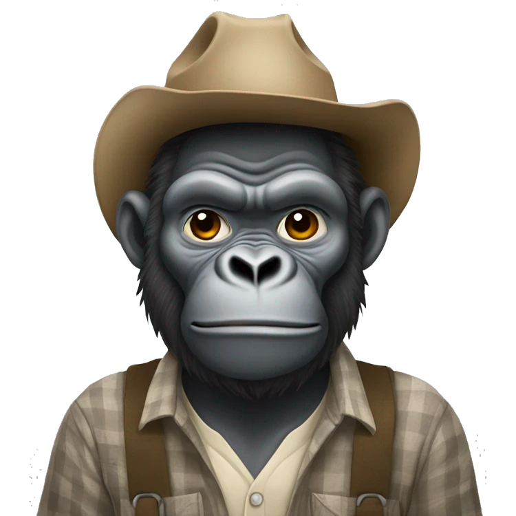 tired gorilla cotton farmer emoji