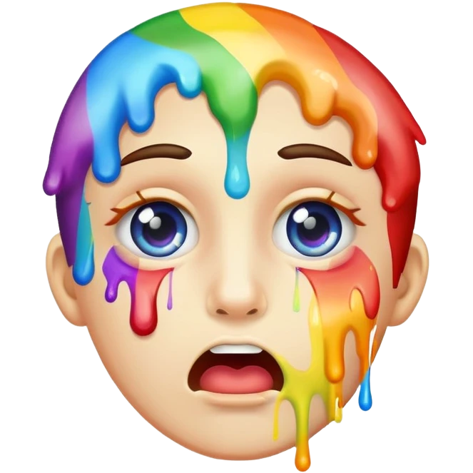 face with rainbow vomit emoji