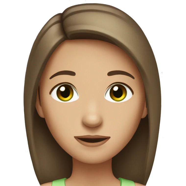 Green eyes brown hair emoji