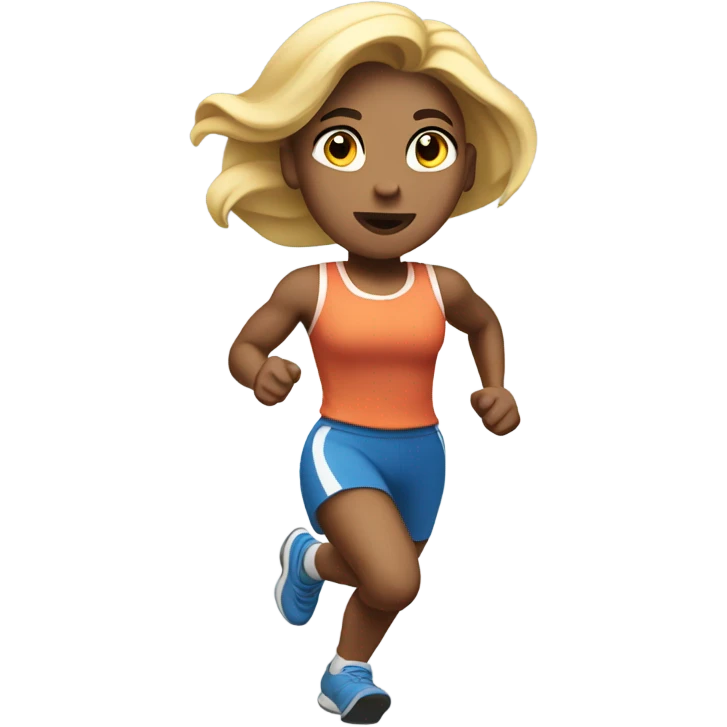 Blonde princess going for a run emoji