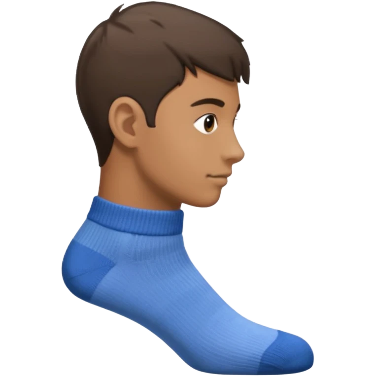 Side profile of Man wearing socks facing the left  emoji