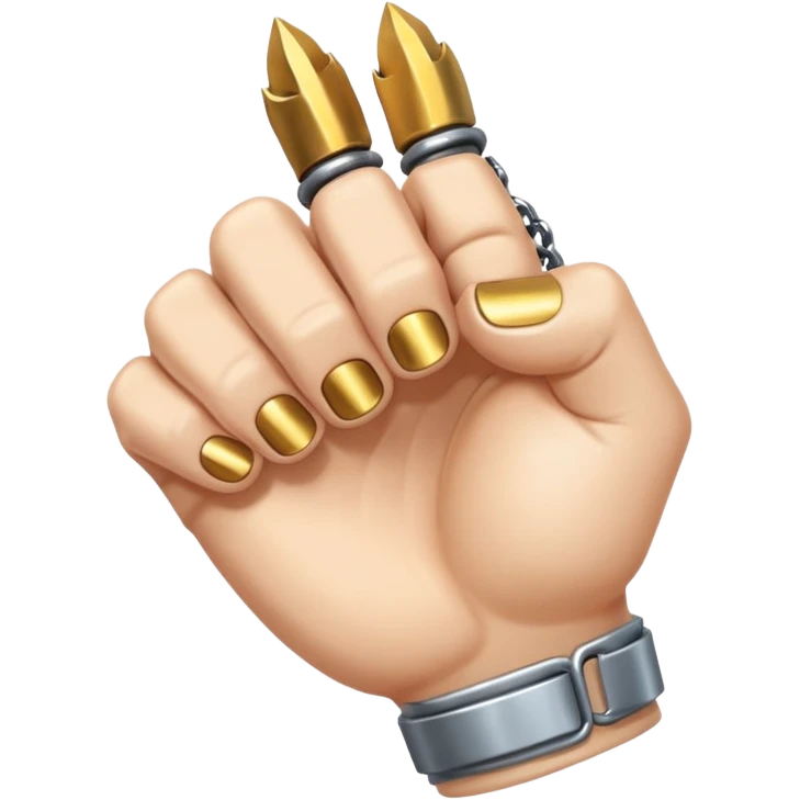 human fist with metal claws coming out emoji
