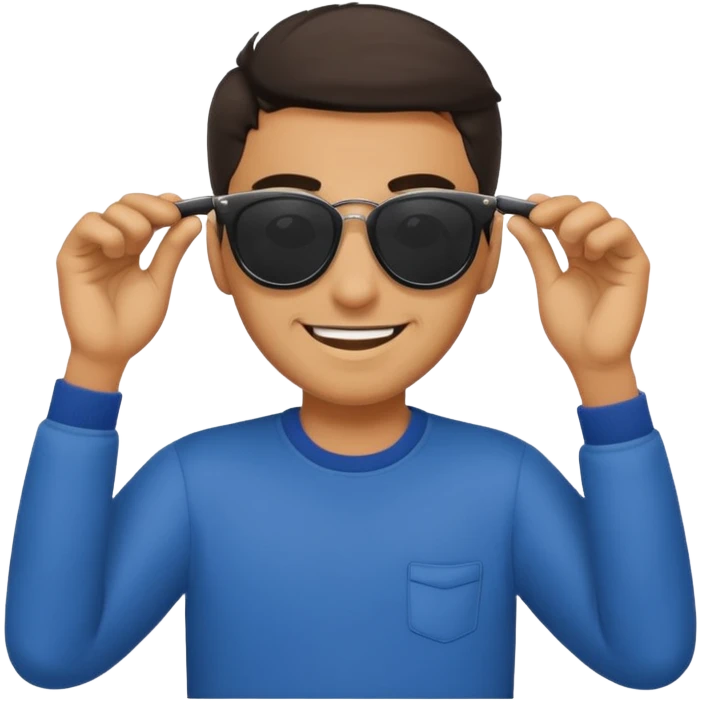 A chill guy tilting his sunglasses rizzily emoji