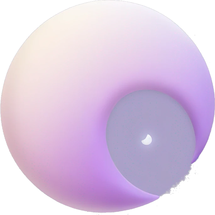 Pastel lilac-gradient crescent moon emoji