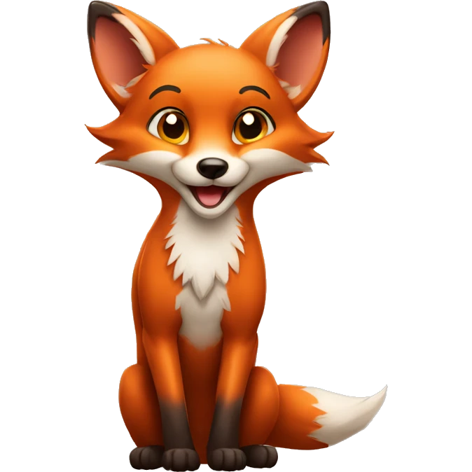 flirtatious loving fox emoji