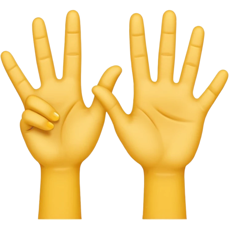 hands gesture showing double L, emoji style emoji
