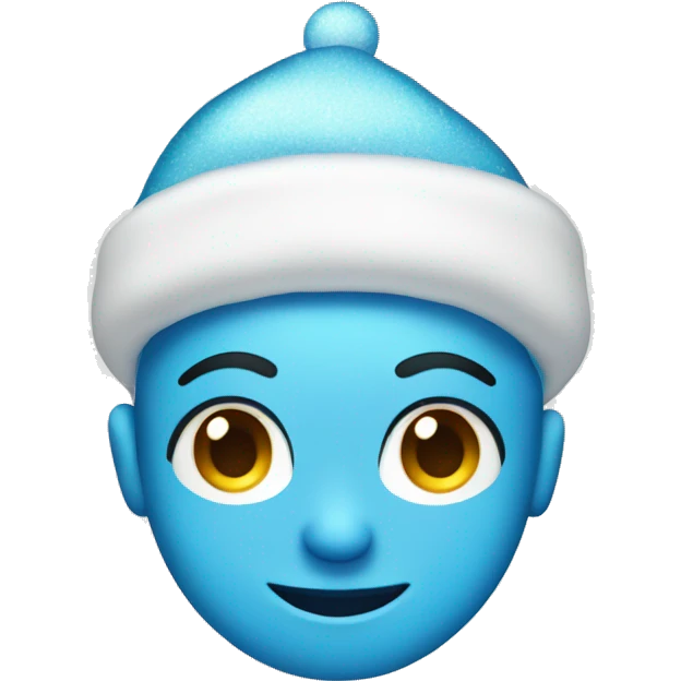 Make white a light blue christmas emoji with glitter  emoji