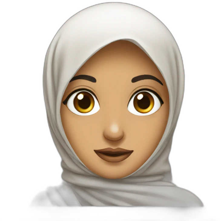 hijab indian women with very big eyes emoji