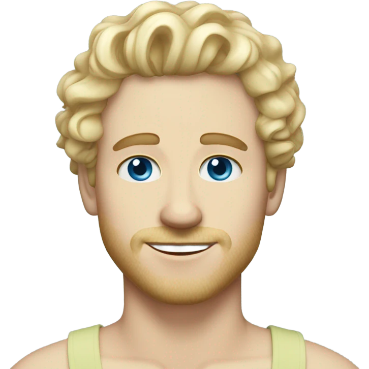 light curl blonde 30yo man blue eyed pale skin emoji