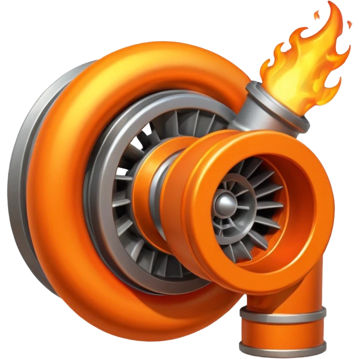 turbocharger spitting fire emoji
