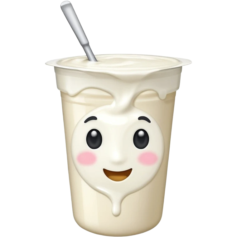 Iphone dropped in yogurt packet emoji