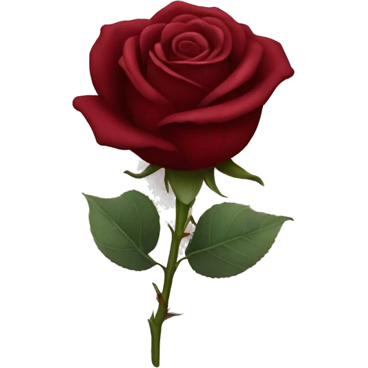 Dark red rose emoji