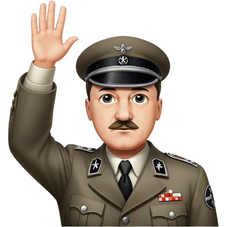 Adolf hitler with salute emoji