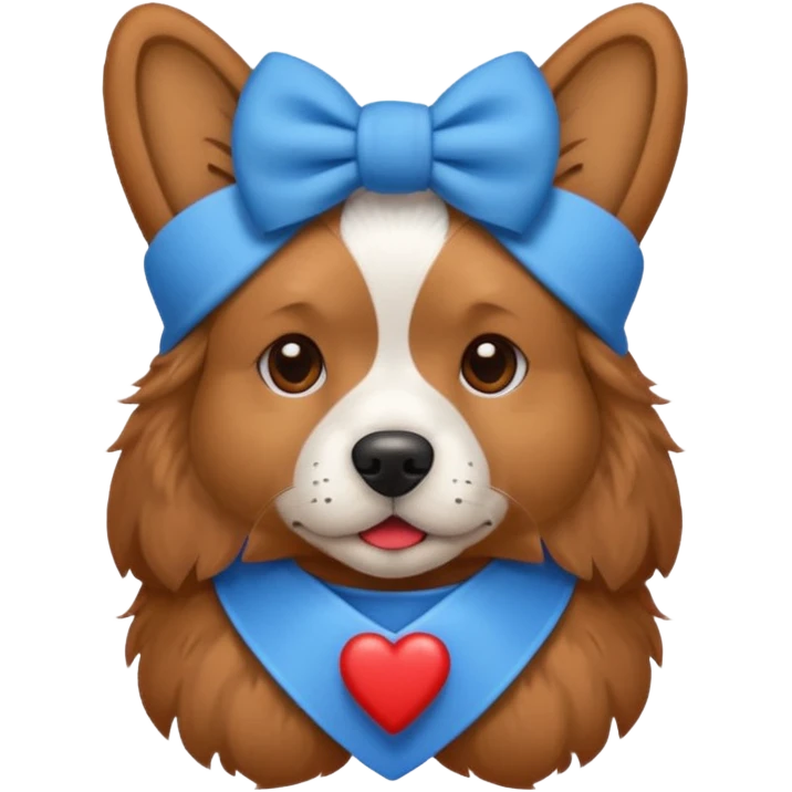 dog with head ribbon and shirt emoji