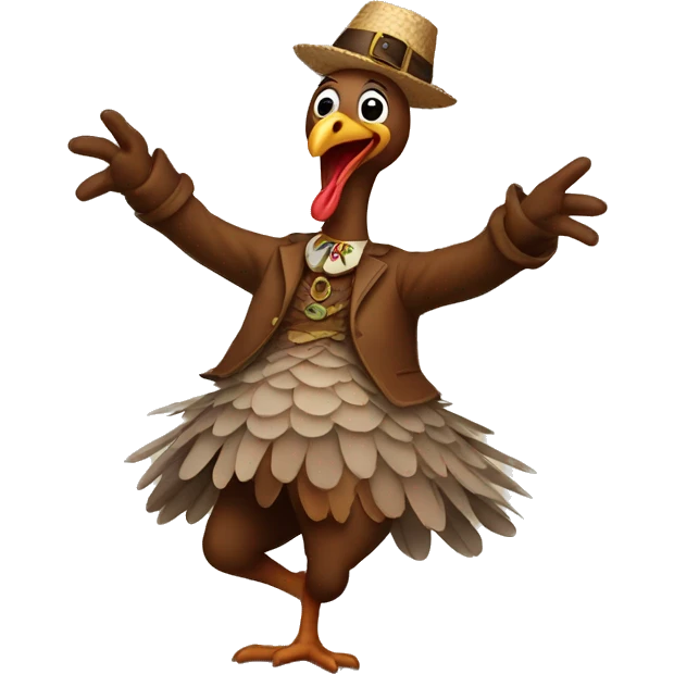 Dancing turkey emoji