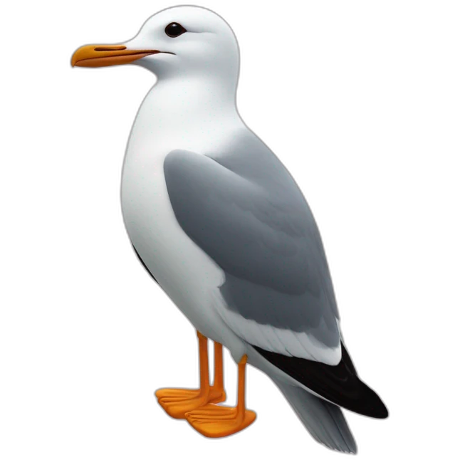 Mouette sur baleine emoji