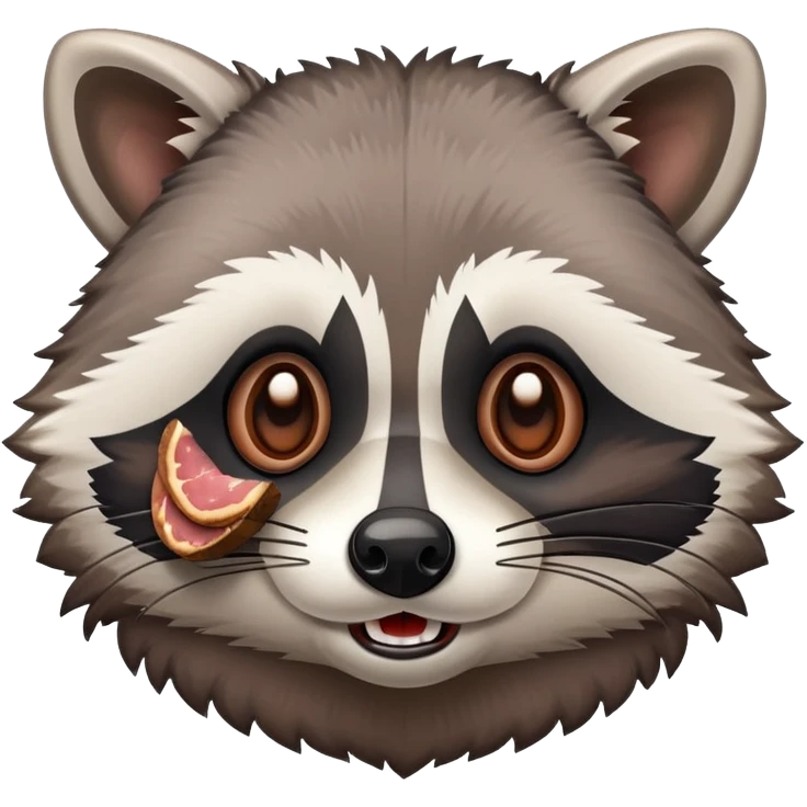 raccoon with SPAM meat EMOJI  emoji