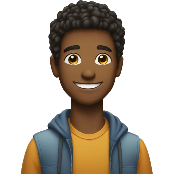 young man smmile smirk emoji