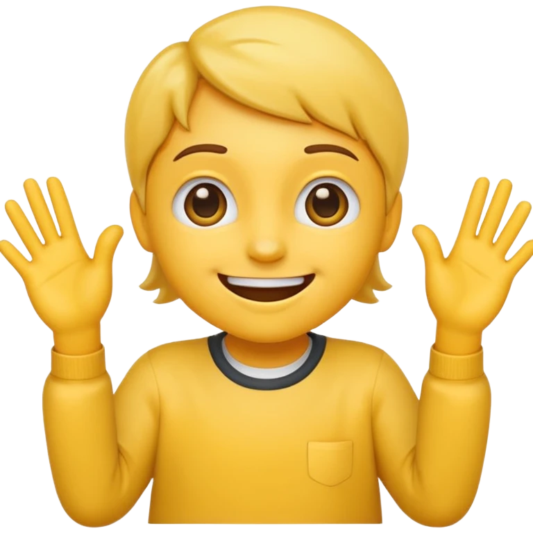 emoji with hands on each side and younger sticking out  emoji