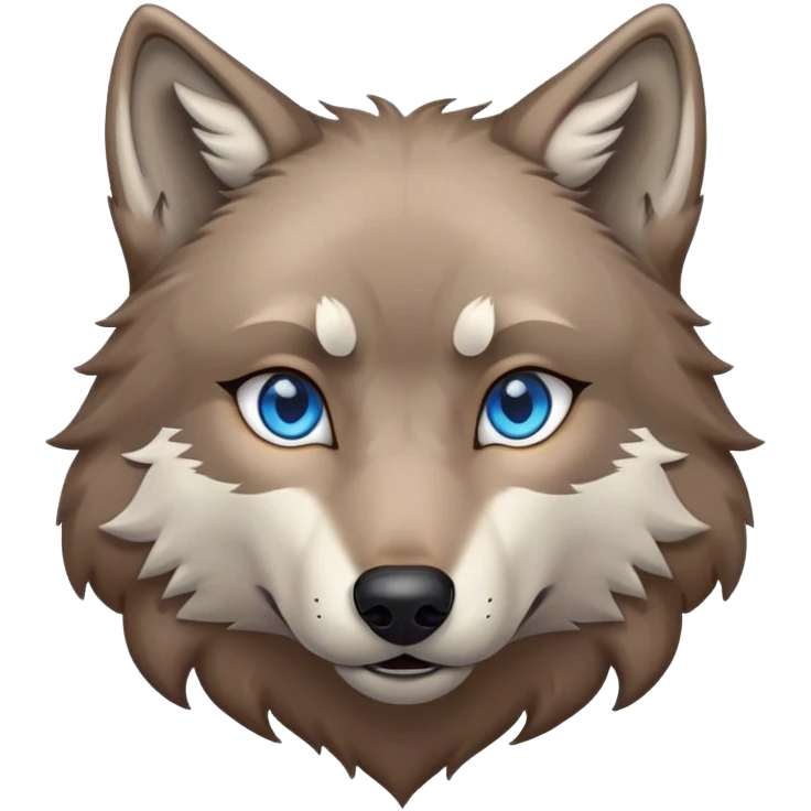 lobo com os olhos apaixonados emoji