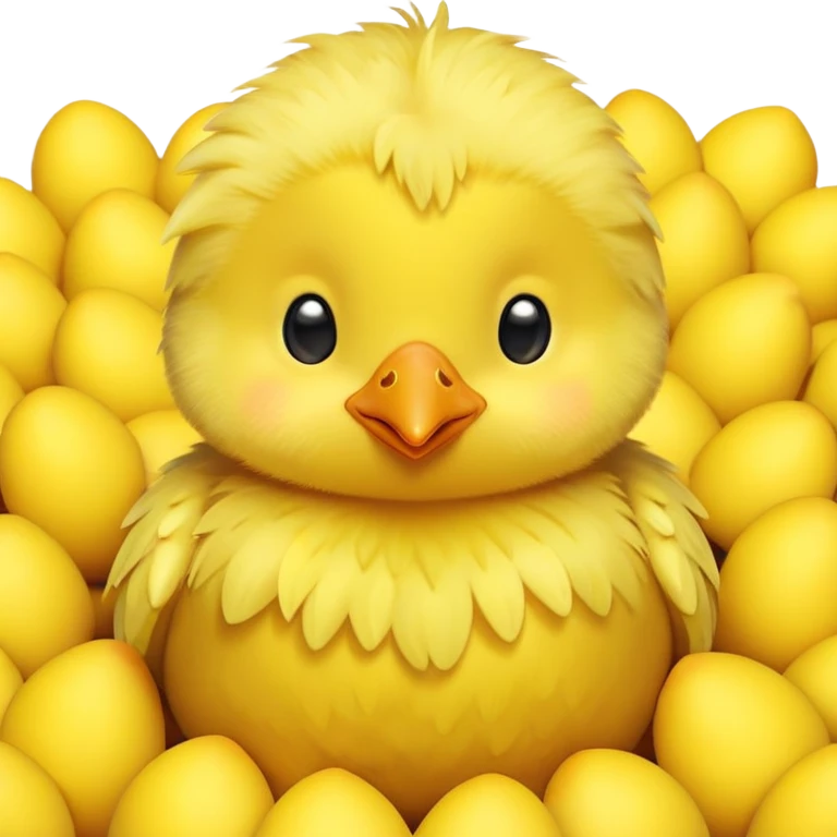 Little Chick with lof of hearts emoji