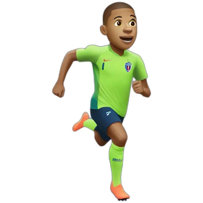 mbappe running after champions league emoji