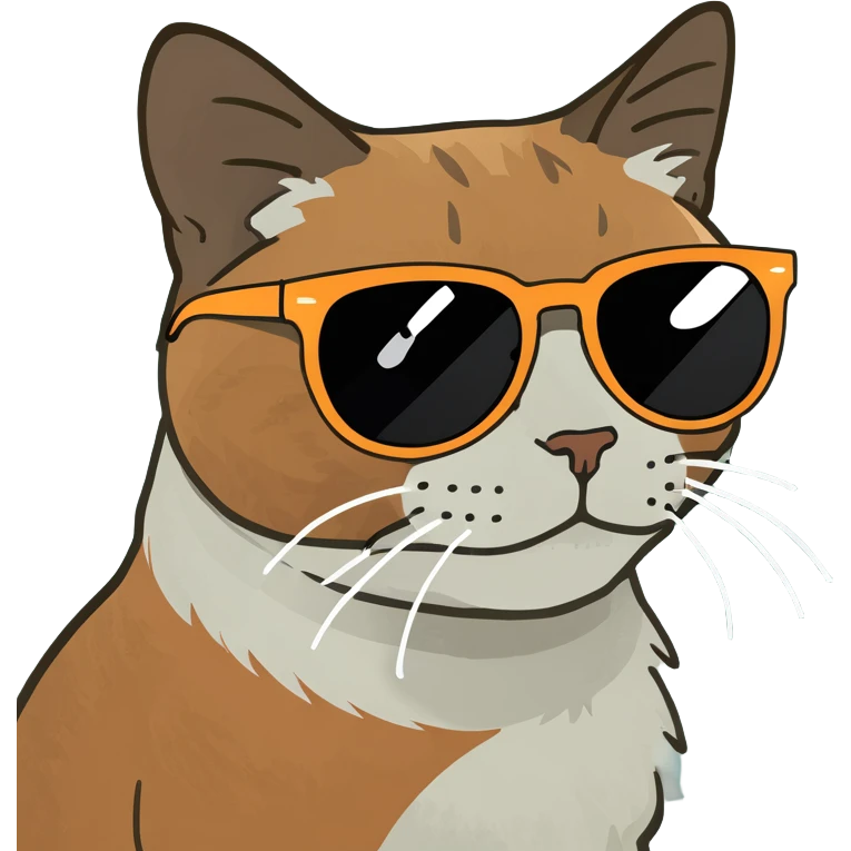 Cat with sunglasses emoji