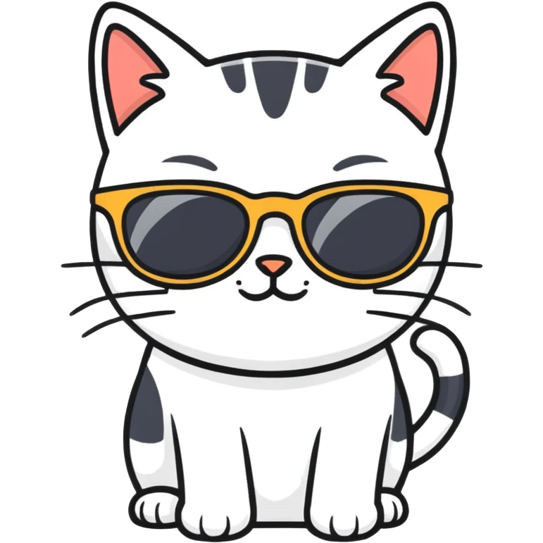 Cat with sunglasses emoji