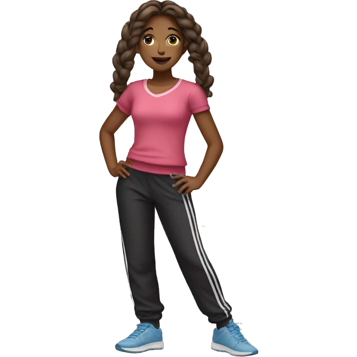 Girl wearing track pants  emoji