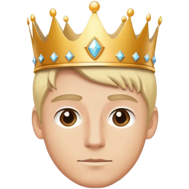 a blond sport man with a crown  emoji
