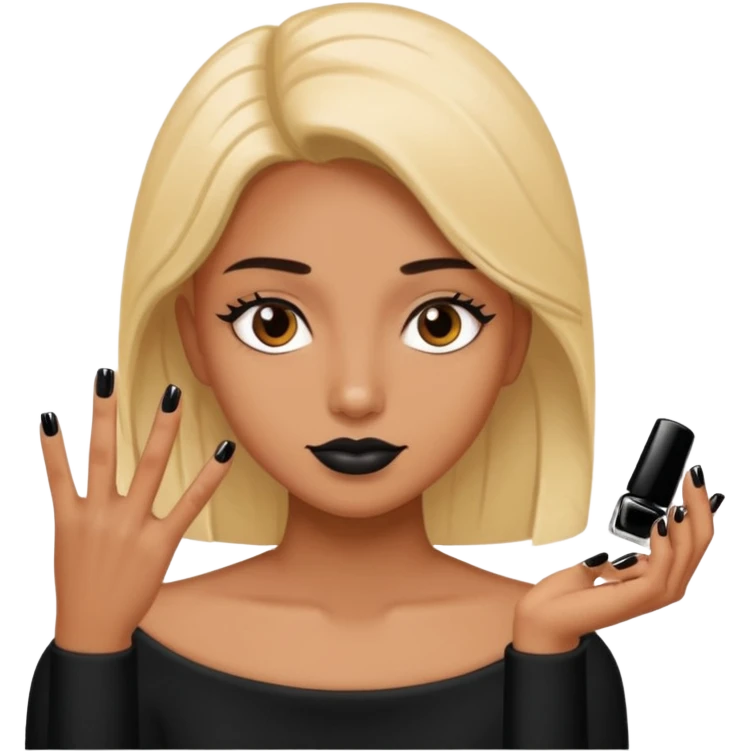  With ber Black nail emoji