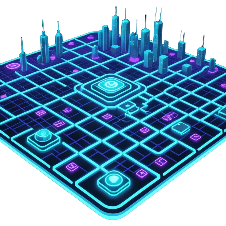 neon cyberpunk map emoji