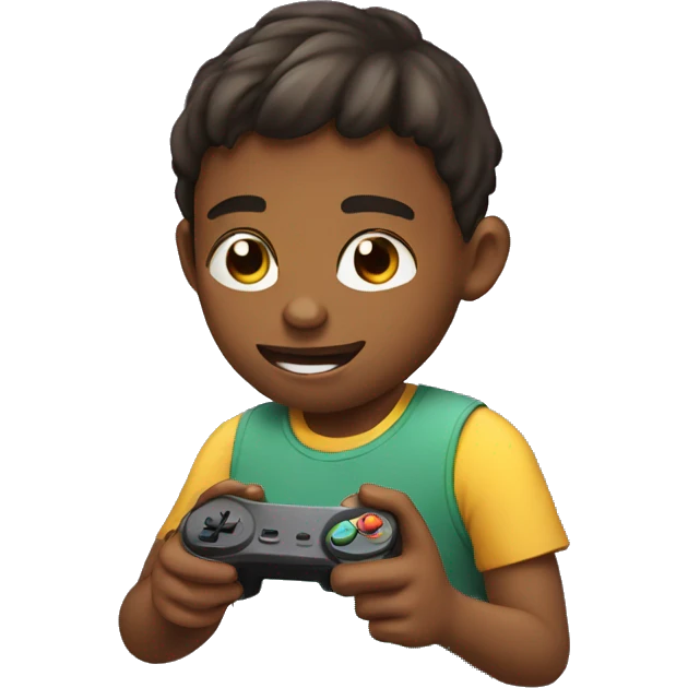Kid playing video games emoji