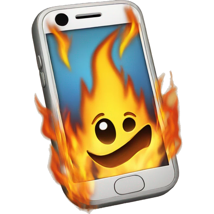 Phone on fire  emoji