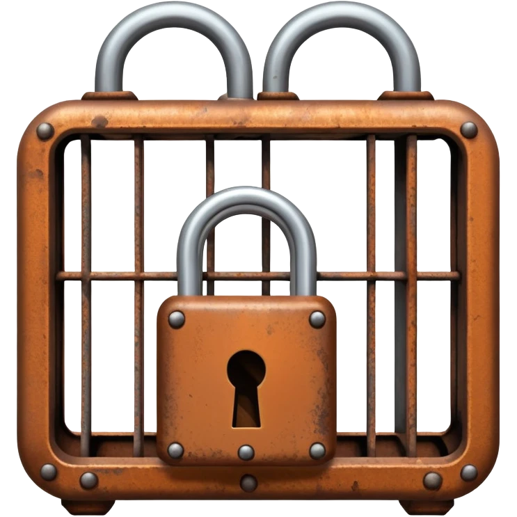 cage with lock emoji