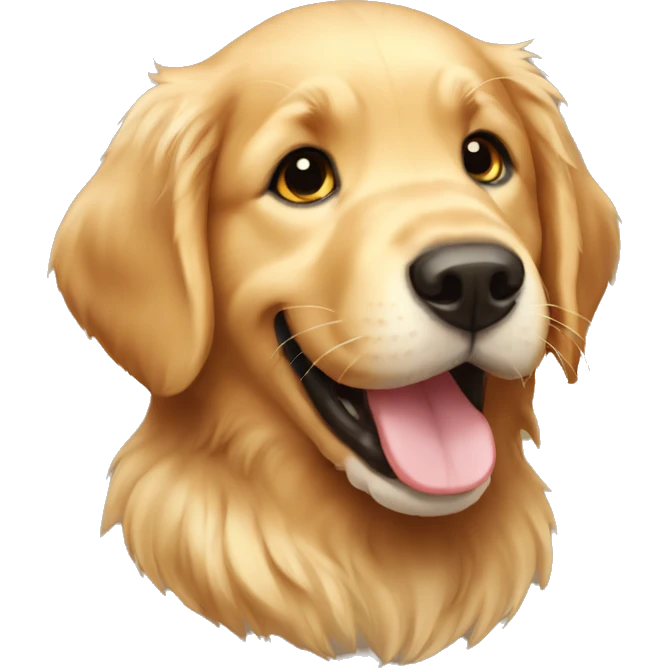 Golden retriever puppy happy  emoji
