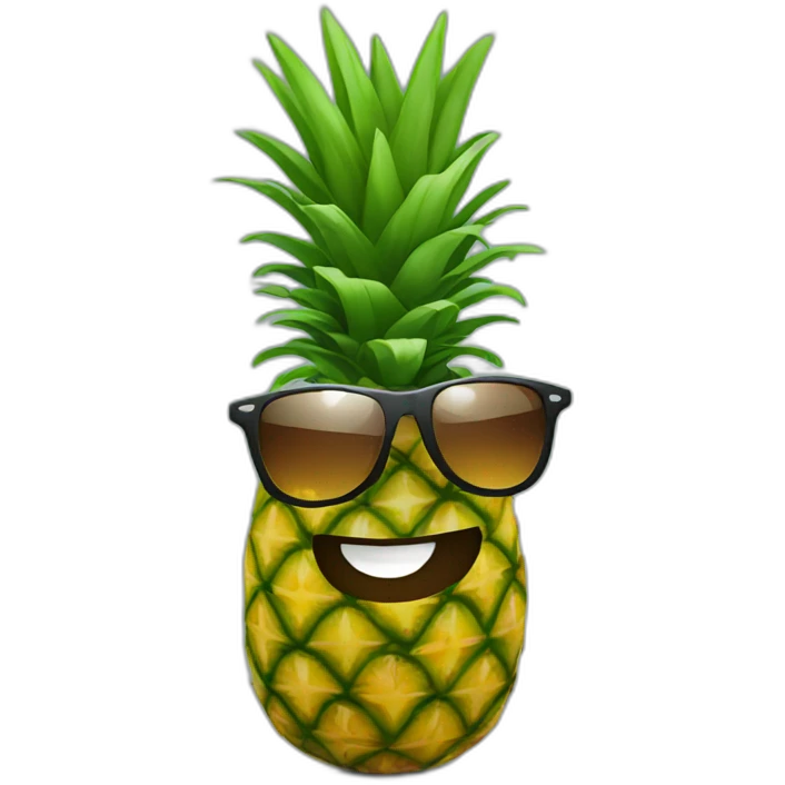 Pineapple wearing sunglasses emoji