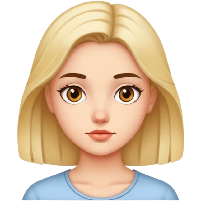 A pretty girl side eyeing  emoji