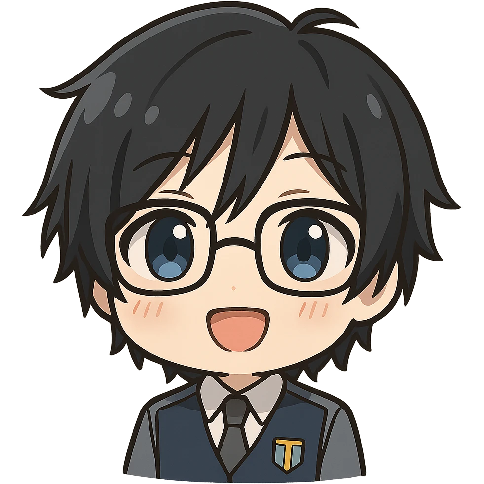 chibi anime style emoji combining Hiro from 'Darling in the Franxx', Miyamura from 'Horimiya', and Kanata Asai from 'Ovation Moments' emoji