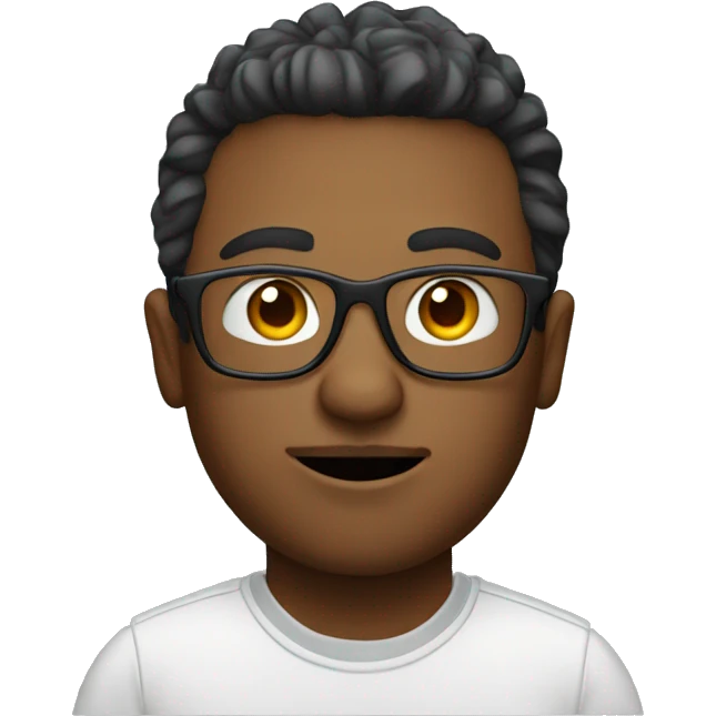 Create a man with glasses who is a programmer with a laptop emoji