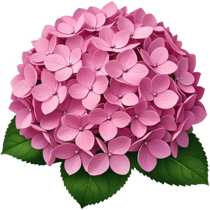 ultra realistic pink hydrangea emoji