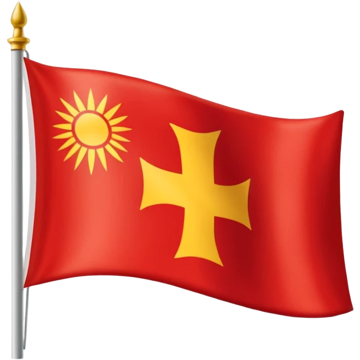 Una bandera con 3 franjas horizontales, la primera roja, la segunda amarilla y la tercera morada emoji