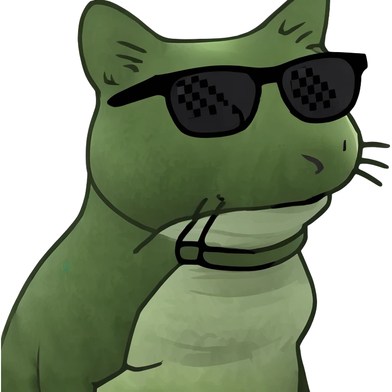 Cat with sunglasses emoji
