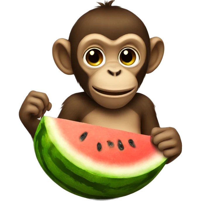 Monkey holding watermelon  emoji