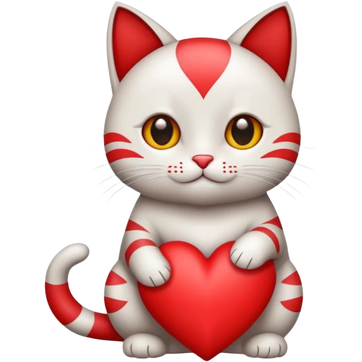 creame un gatito con un corazon emoji